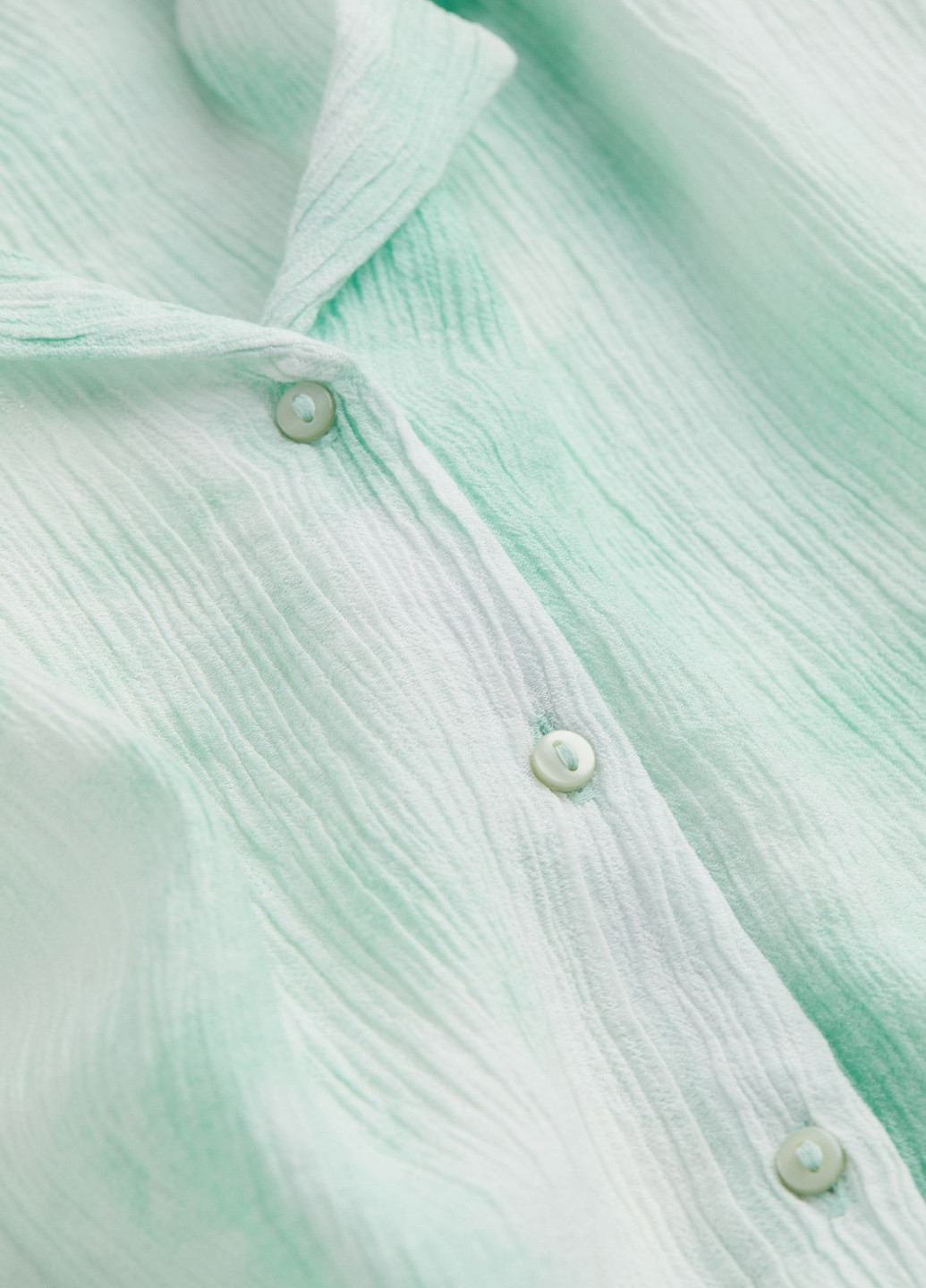 Мятная тай-дай блузка H&M летняя