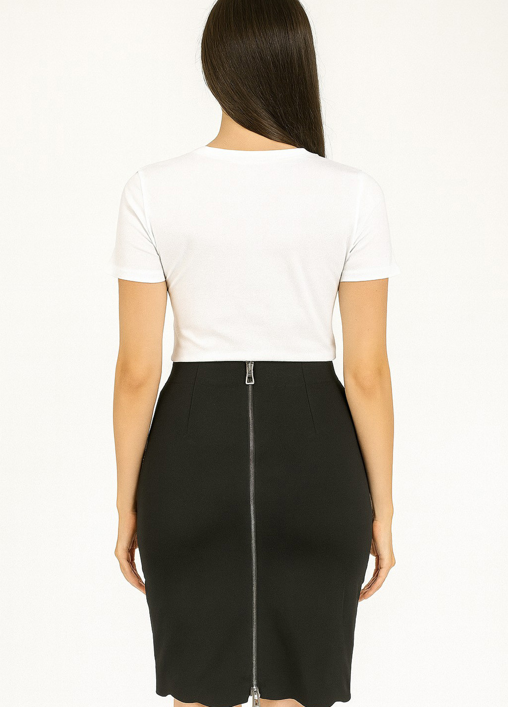 Черная кэжуал однотонная юбка Sassofono карандаш