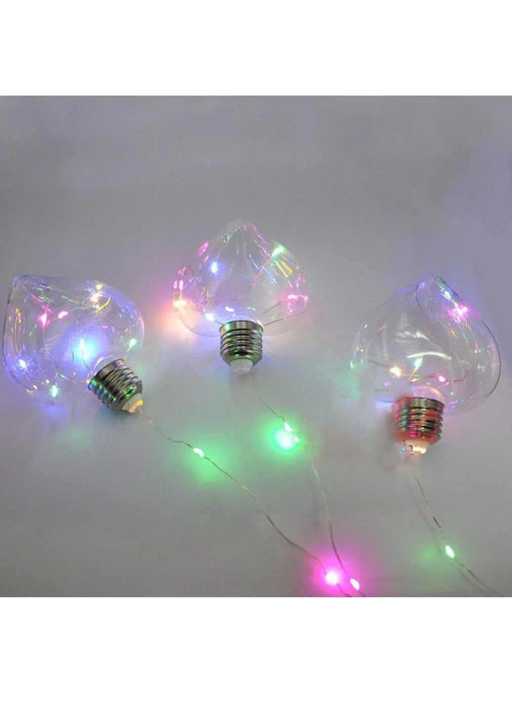 Новогодняя гирлянда штора сердце 150 Led прозрачный провод 3 м (472833-Prob) Разноцветная Francesco Marconi (250544568)