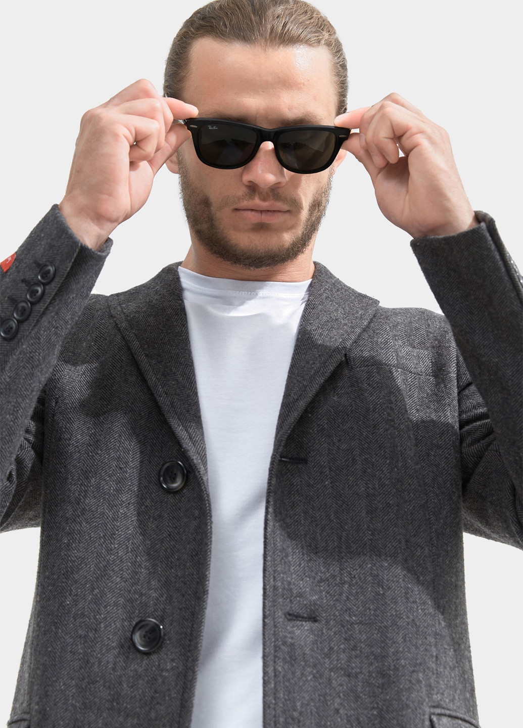 Темно-серое демисезонное Пальто однобортное Sun's House