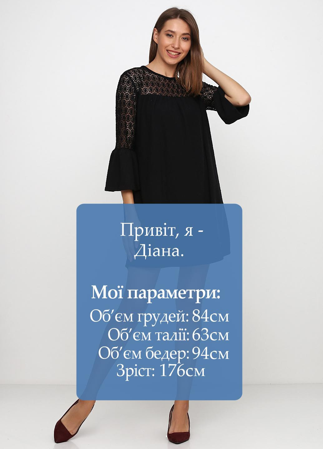 Черное кэжуал платье Alya by Francesca`s в горошек