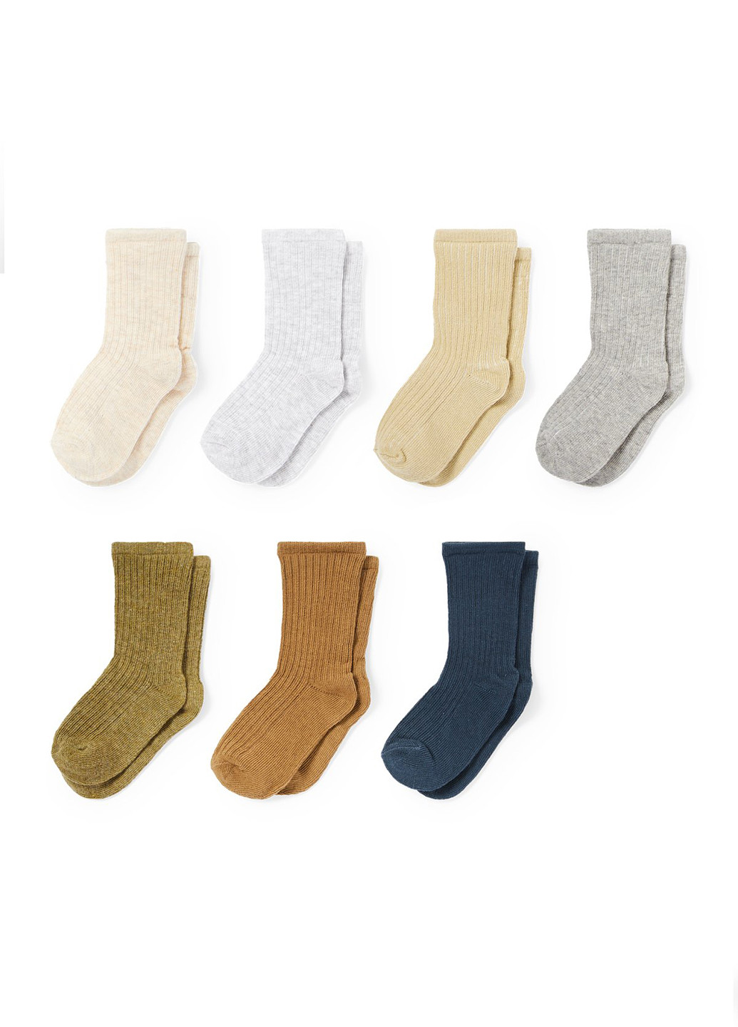 Комбіновані шкарпетки (7 пар) C&A однотонні всесезон (362192891)