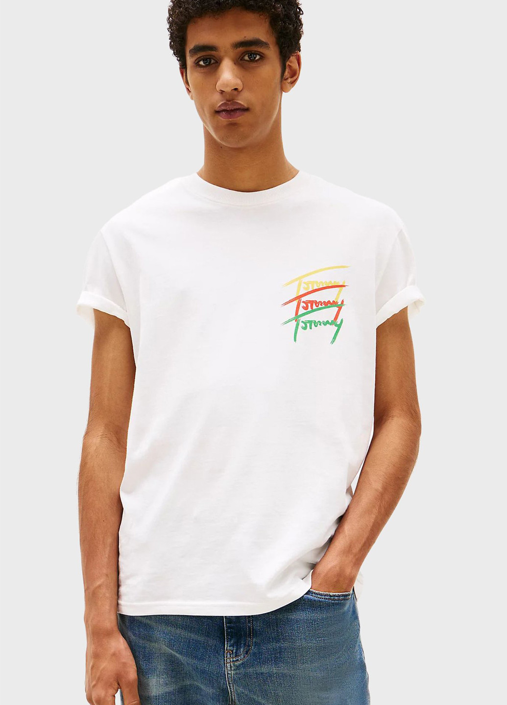 Белая футболка Tommy Jeans