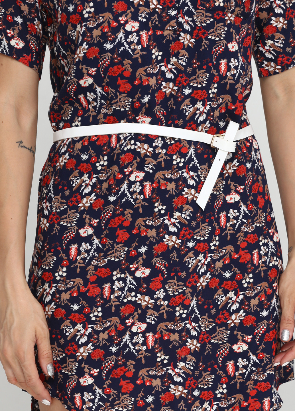 Комбинированное кэжуал платье рубашка Radda с цветочным принтом