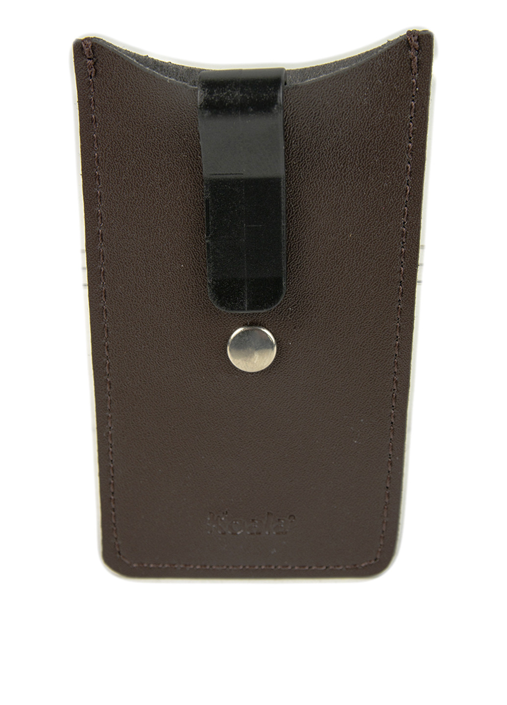 Ключниця, 5,5х10 см Penny однотонна темно-коричнева