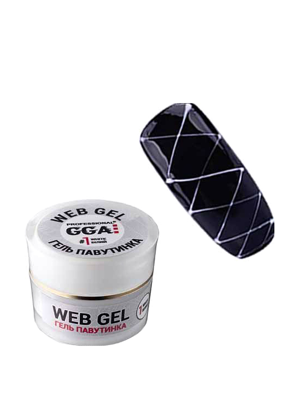 Гель-паутинка для ногтей Web Gel №01 (белый), 0,5 мл GGA Professional (114068114)