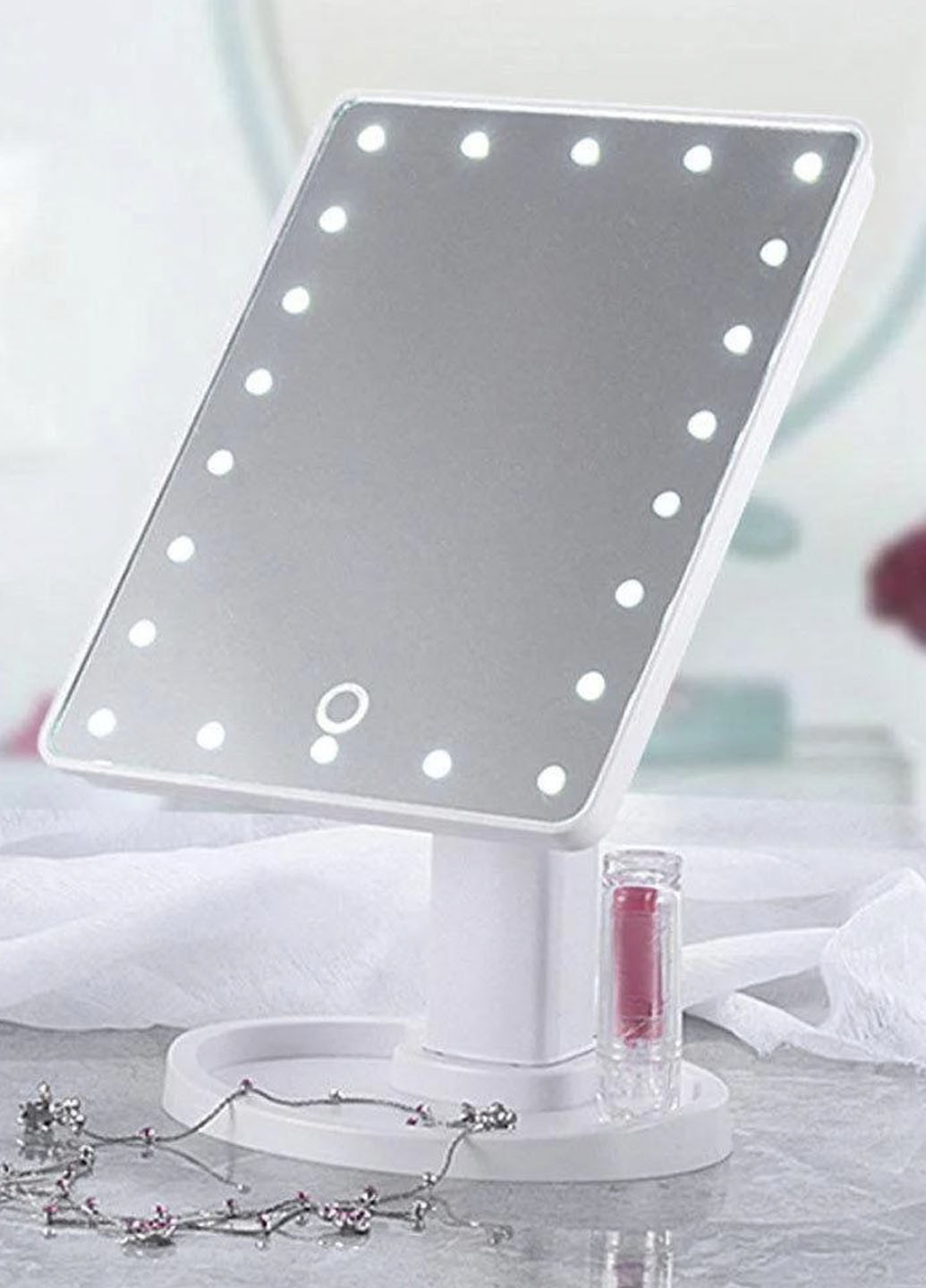 Зеркало косметическое с подсветкой LED Mirror XR-1608 сенсорное Белый XO белое
