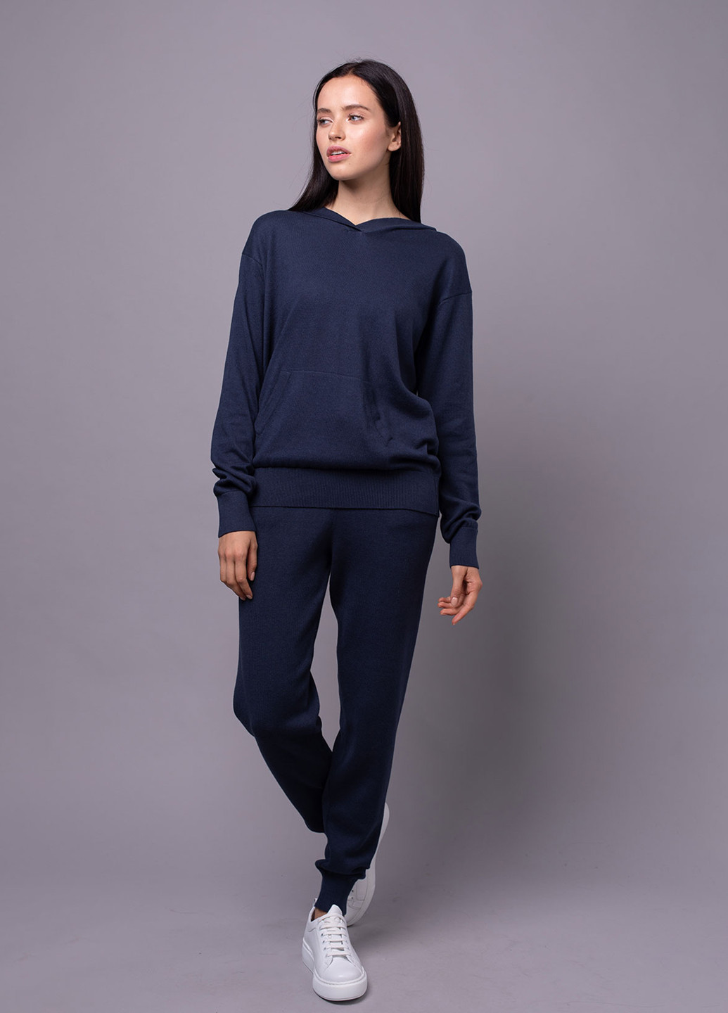 Темно-синій демісезонний худи Viviami