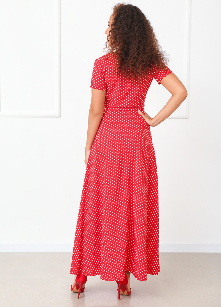Красное кэжуал платье Fashion Girl однотонное