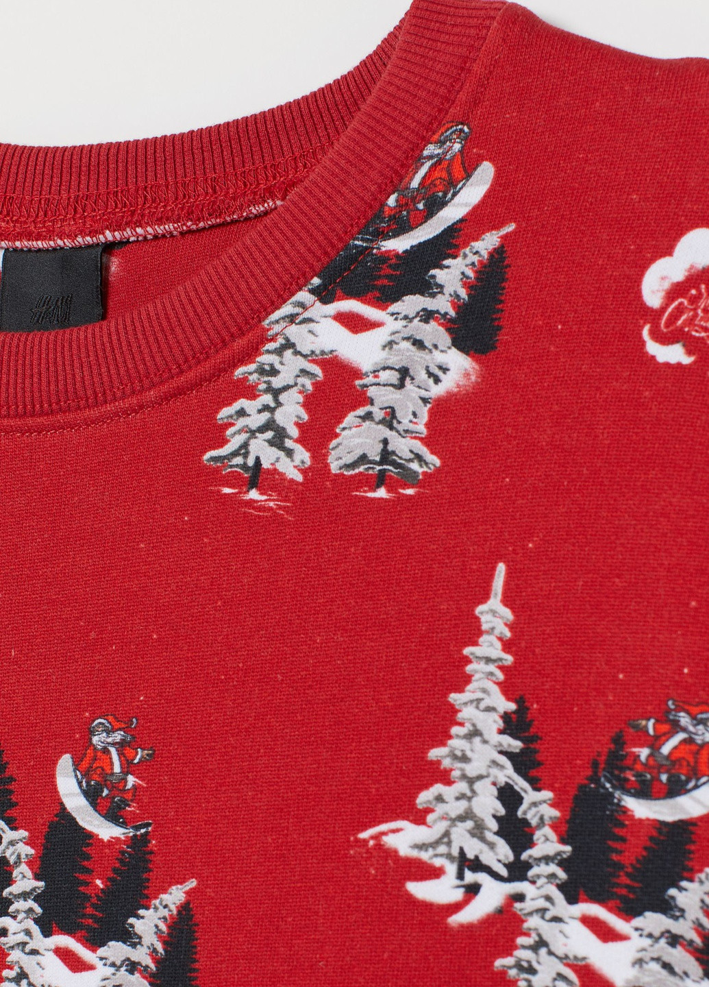 Світшот H&M - крій новорічний червоний кежуал - (251795860)