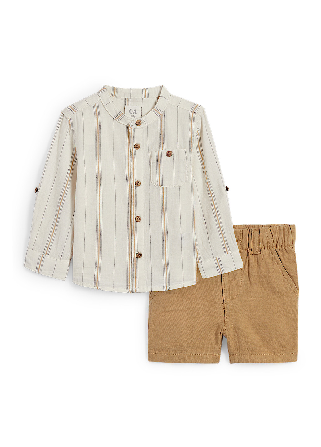 Комбинированный летний костюм (рубашка, шорты) с шортами, с рубашкой C&A