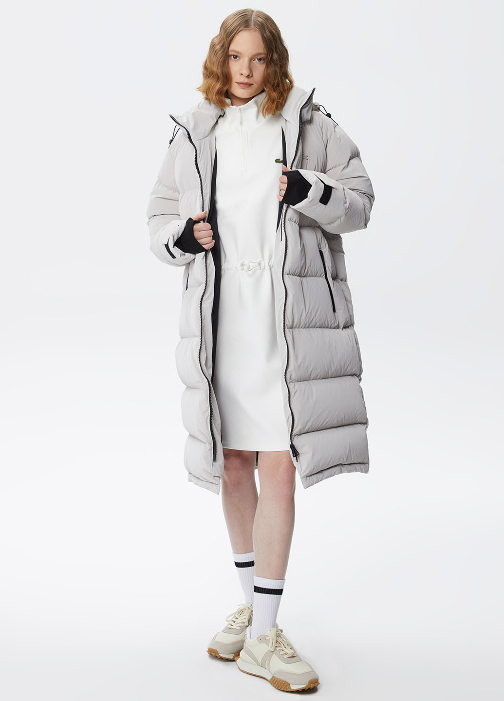 Світло-сіра демісезонна куртка Lacoste