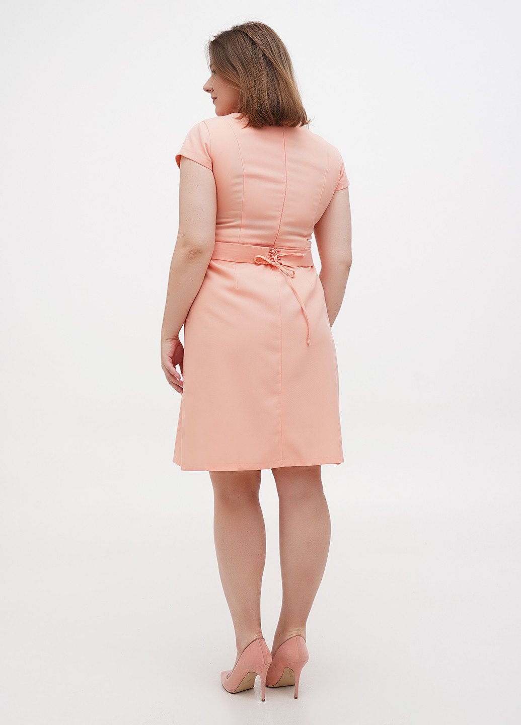 Светло-розовое кэжуал платье Dioni однотонное