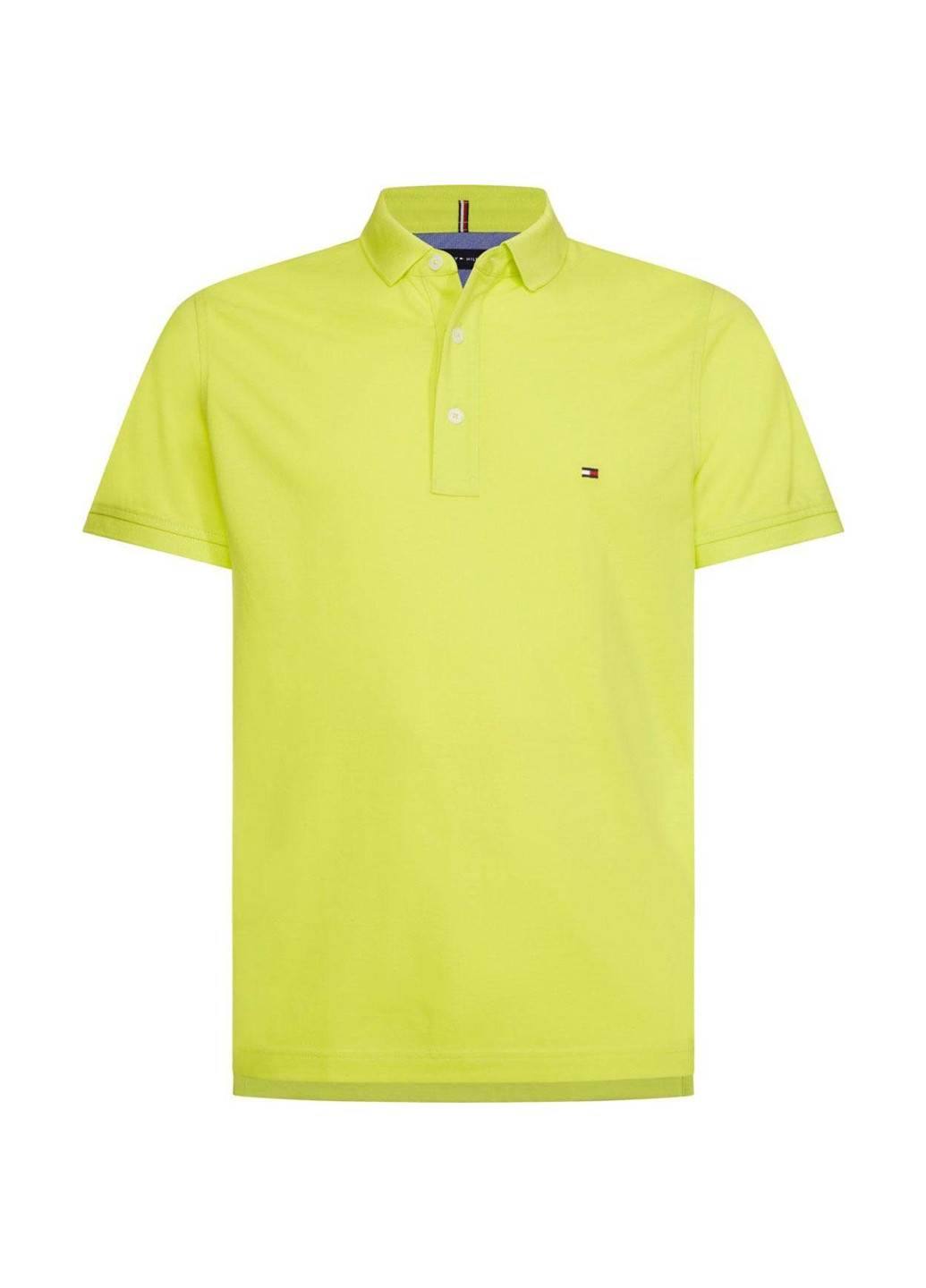 Желтая футболка-поло для мужчин Tommy Hilfiger с логотипом