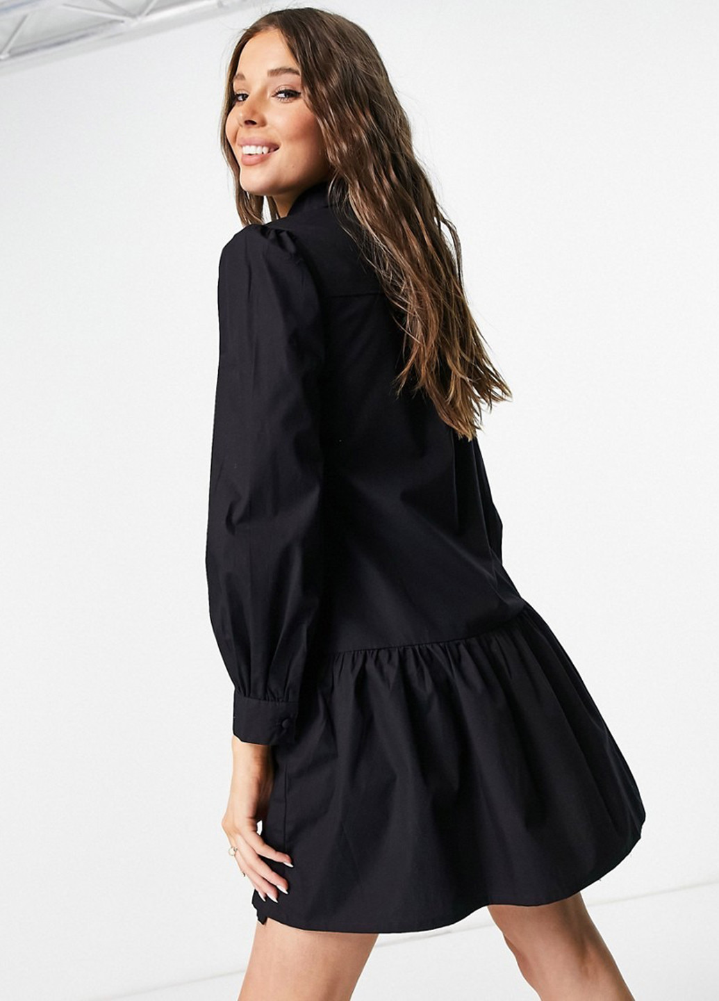 Черное кэжуал платье рубашка Lipsy однотонное