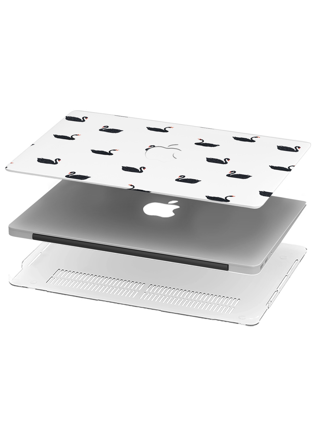 Чехол пластиковый для Apple MacBook Pro 16 A2141 Паттерн Гуси (Pattern) (9494-2779) MobiPrint (219124196)