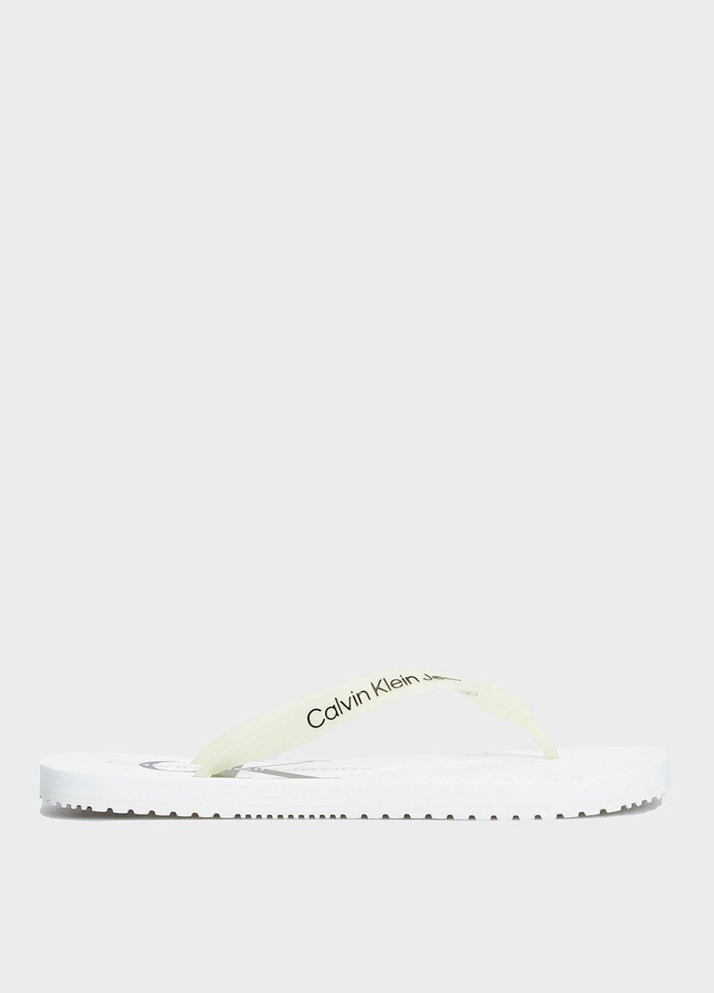 Белые кэжуал, пляжные вьетнамки Calvin Klein Jeans с логотипом