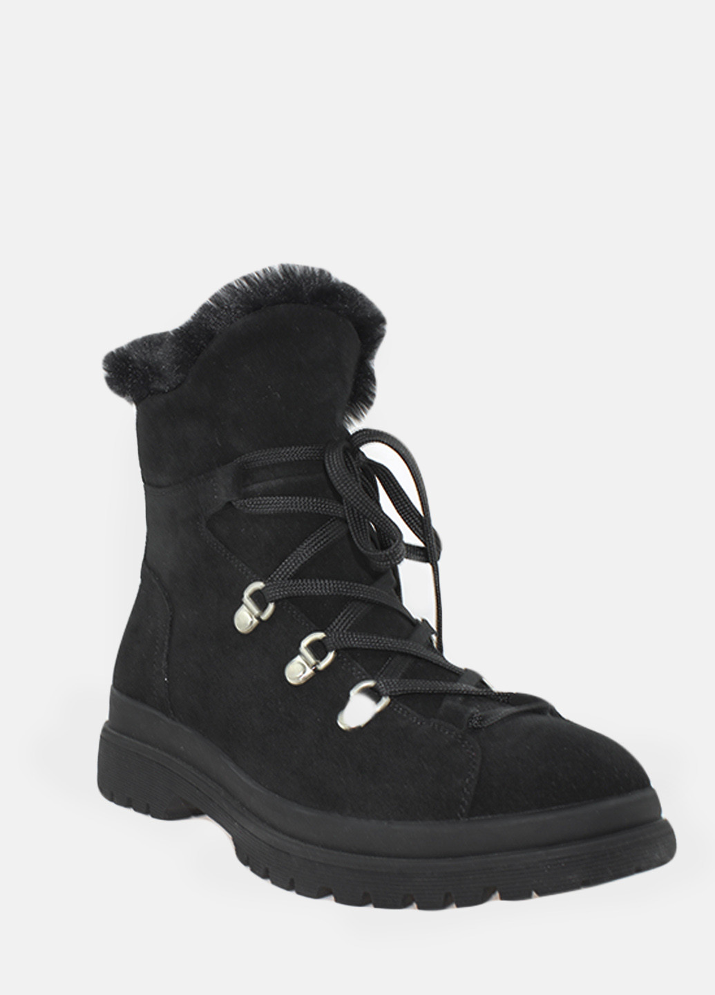 Зимние ботинки rf0455-11 черный Favi из натуральной замши