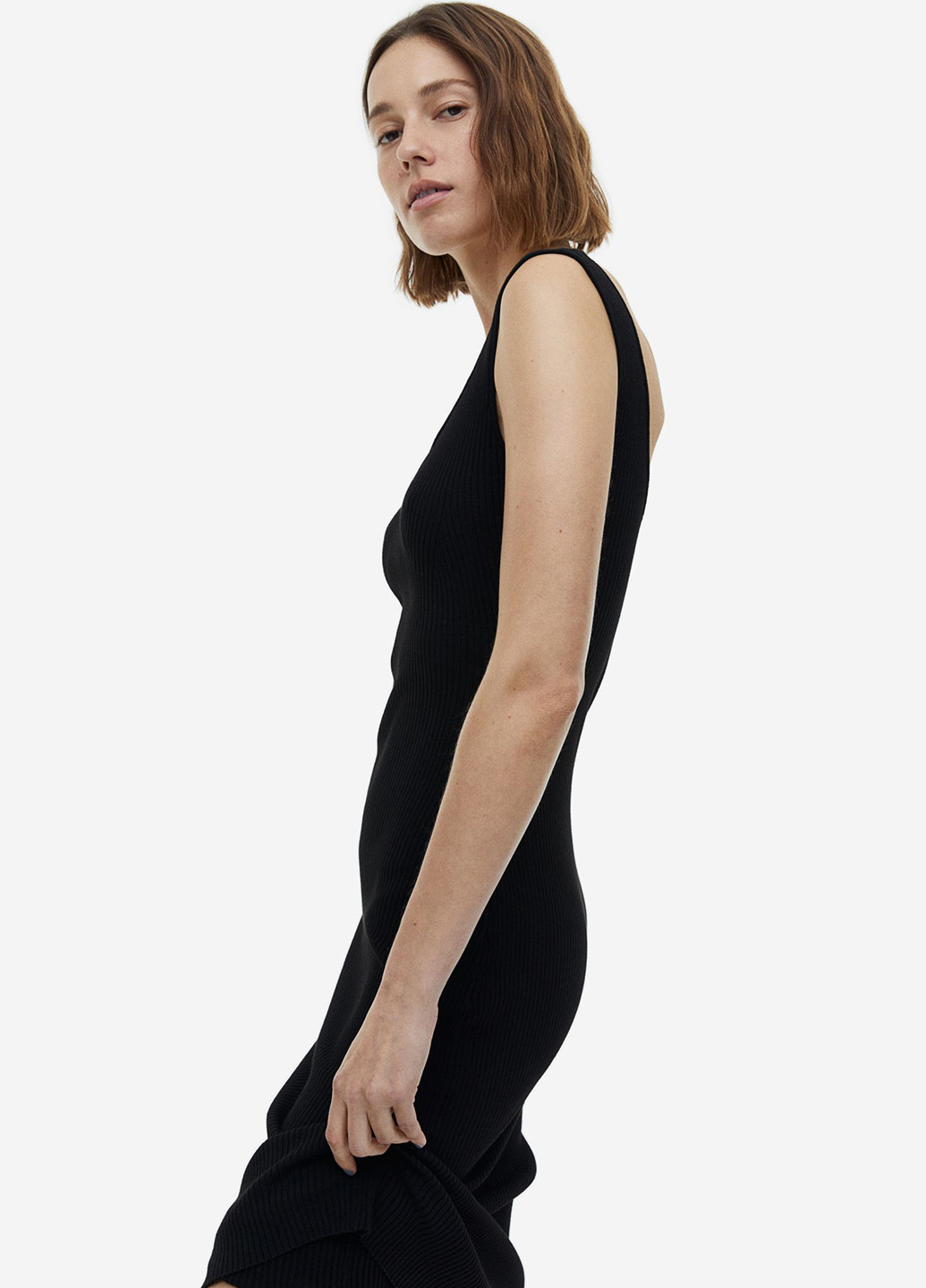 Чорна кежуал сукня футляр H&M однотонна