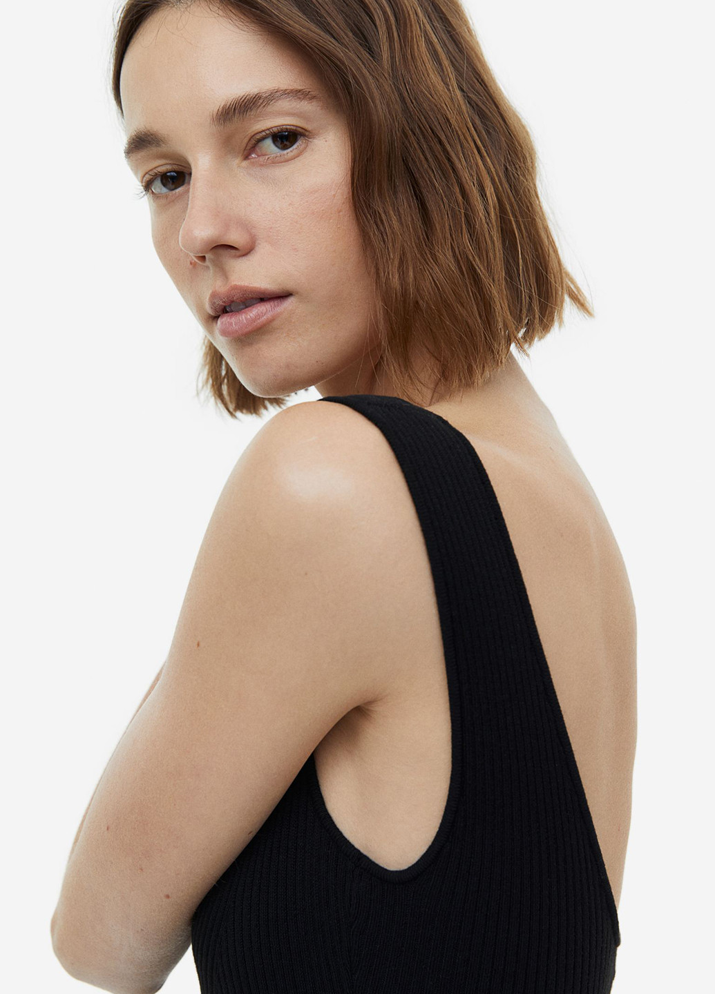 Чорна кежуал сукня футляр H&M однотонна