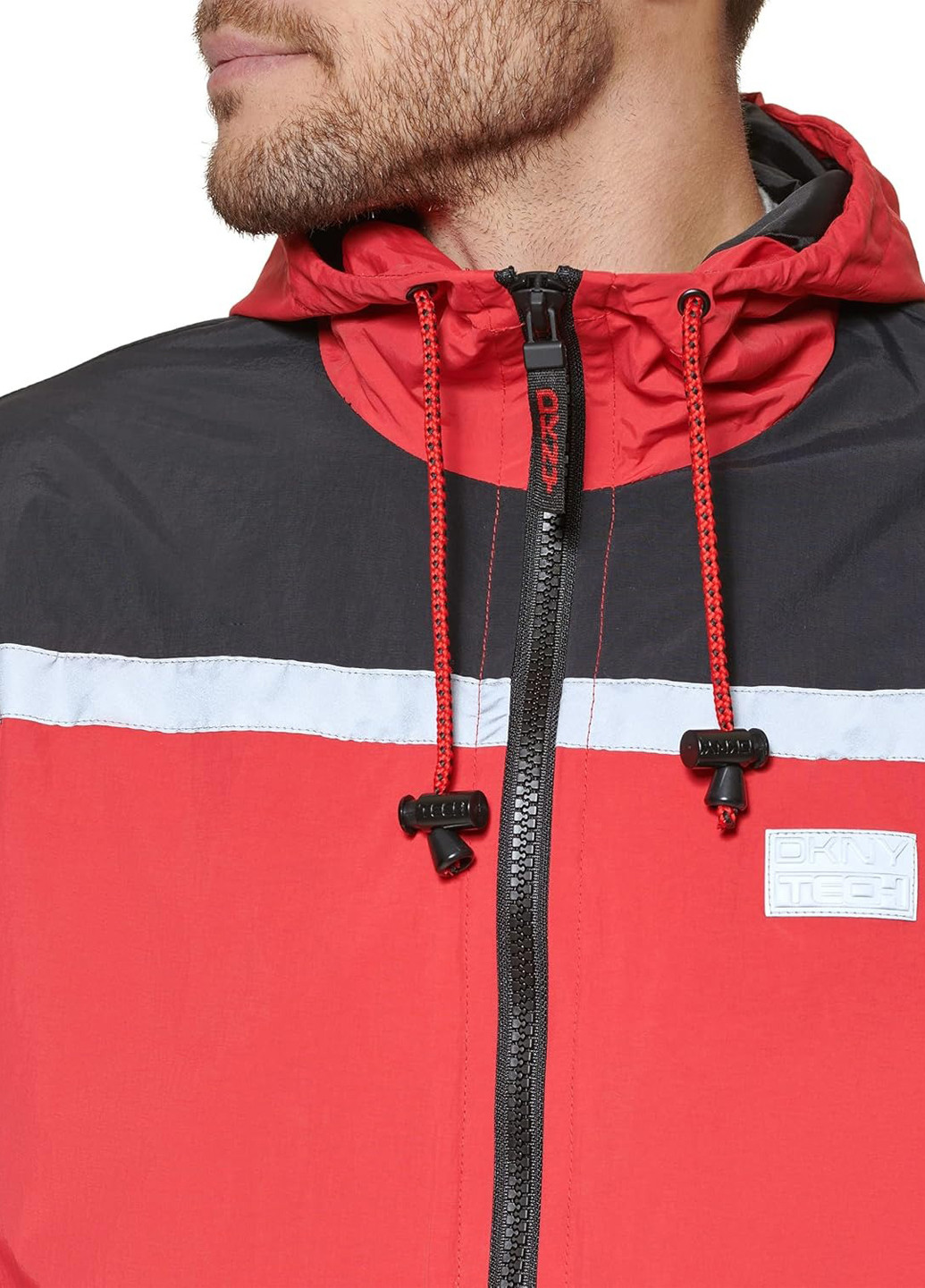 Красная демисезонная ветровка DKNY