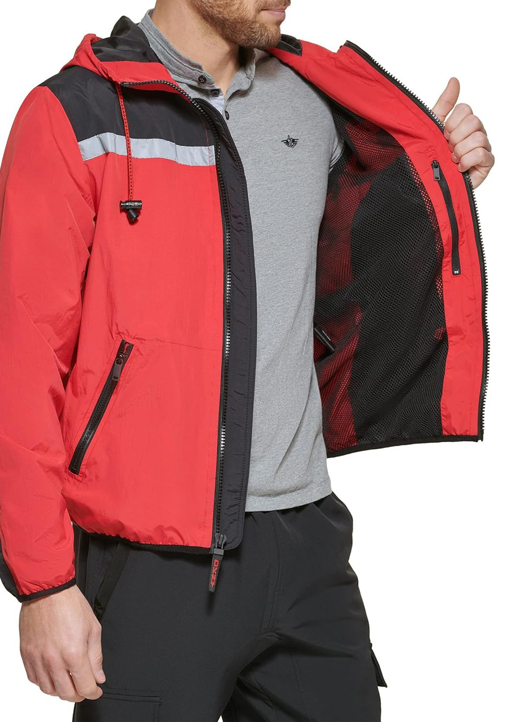 Красная демисезонная ветровка DKNY