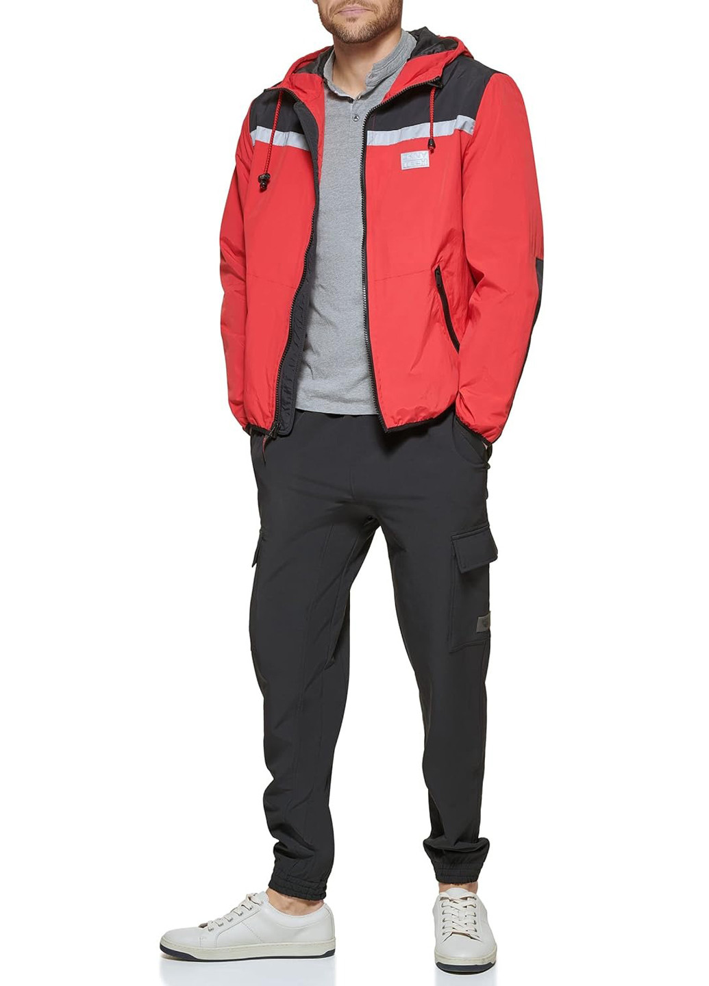 Красная демисезонная ветровка DKNY