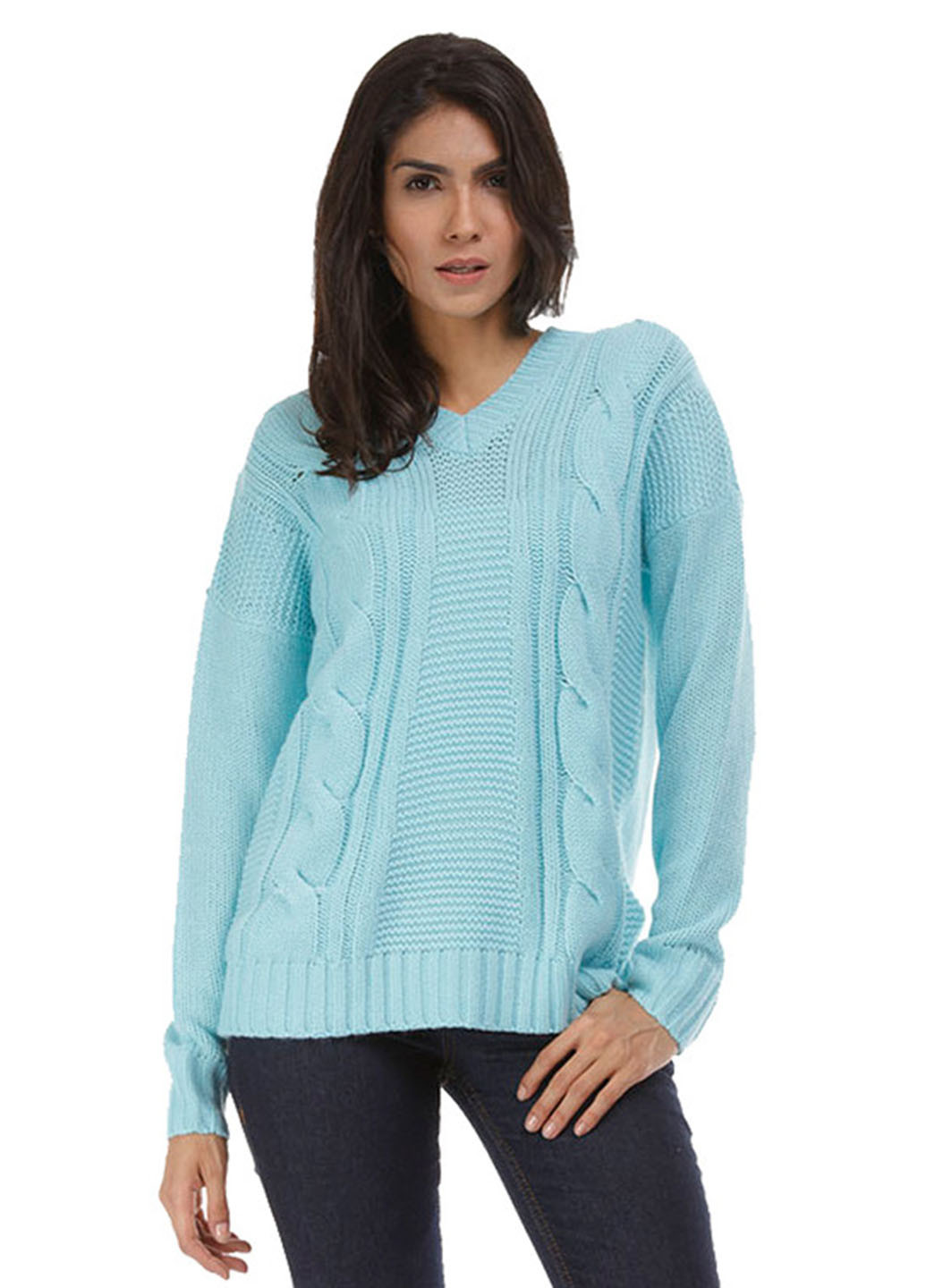 Голубой демисезонный пуловер пуловер Яavin