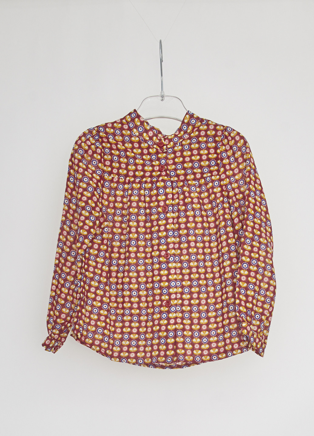 Комбинированная с геометрическим узором блузка Marasil демисезонная