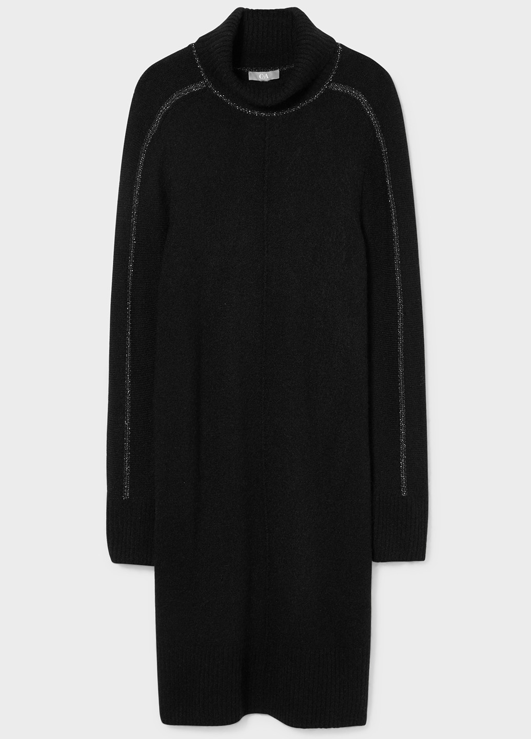 Черное кэжуал платье платье-водолазка C&A однотонное