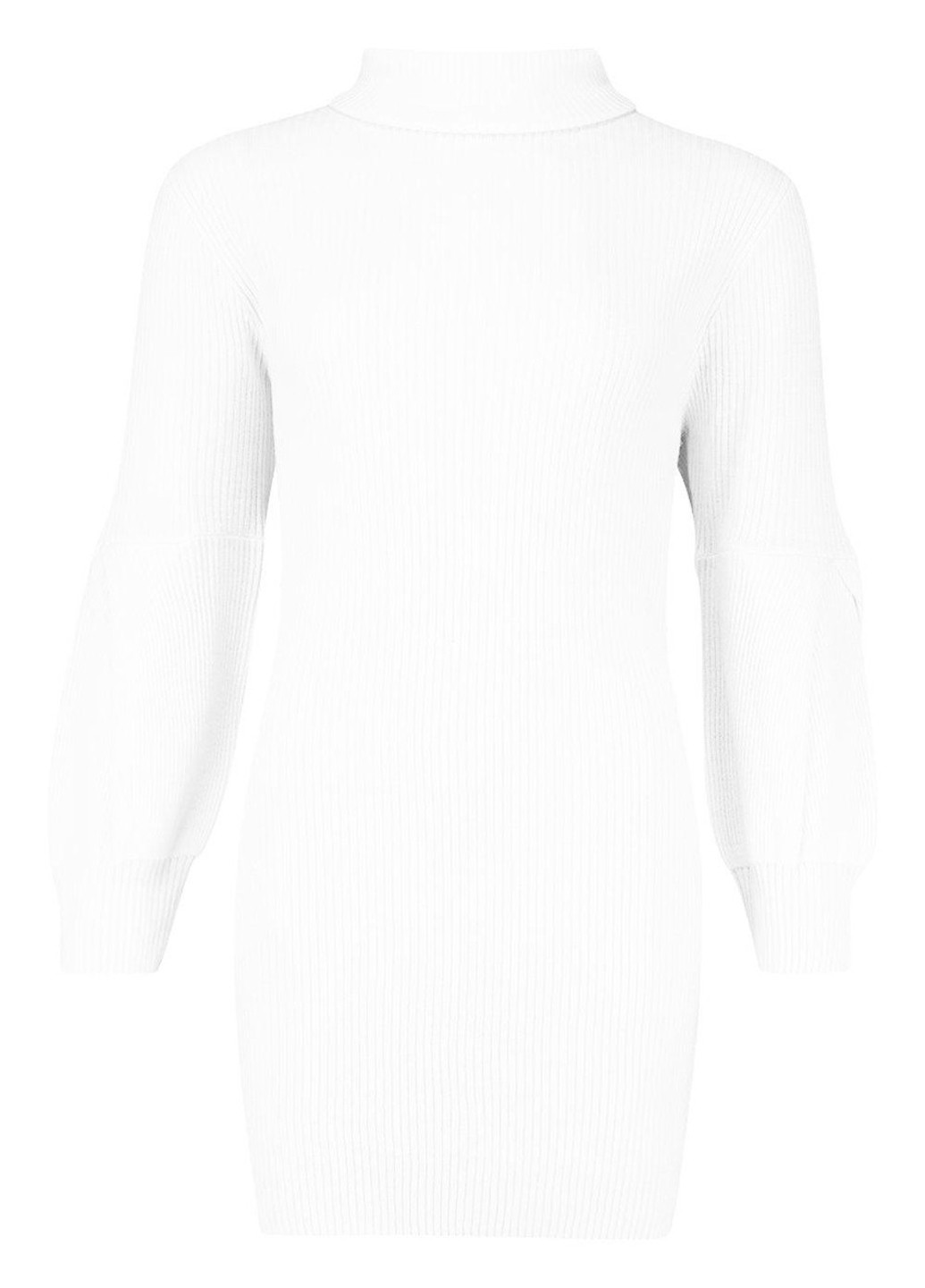 Кремовое кэжуал платье платье-свитер Boohoo однотонное