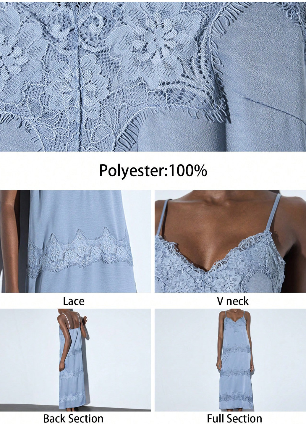 Светло-серое кэжуал платье SHEIN однотонное