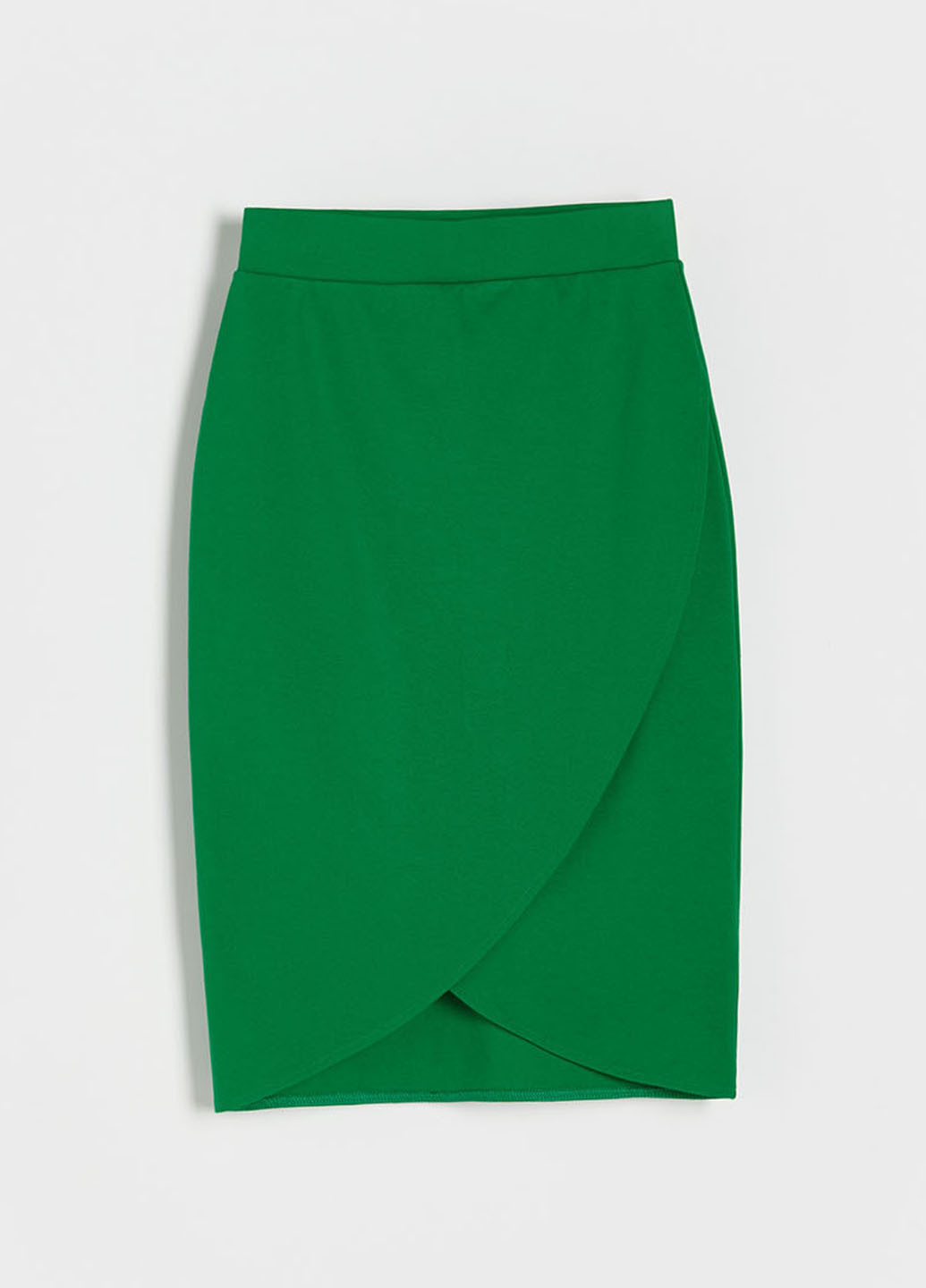 Зеленая кэжуал однотонная юбка Reserved карандаш