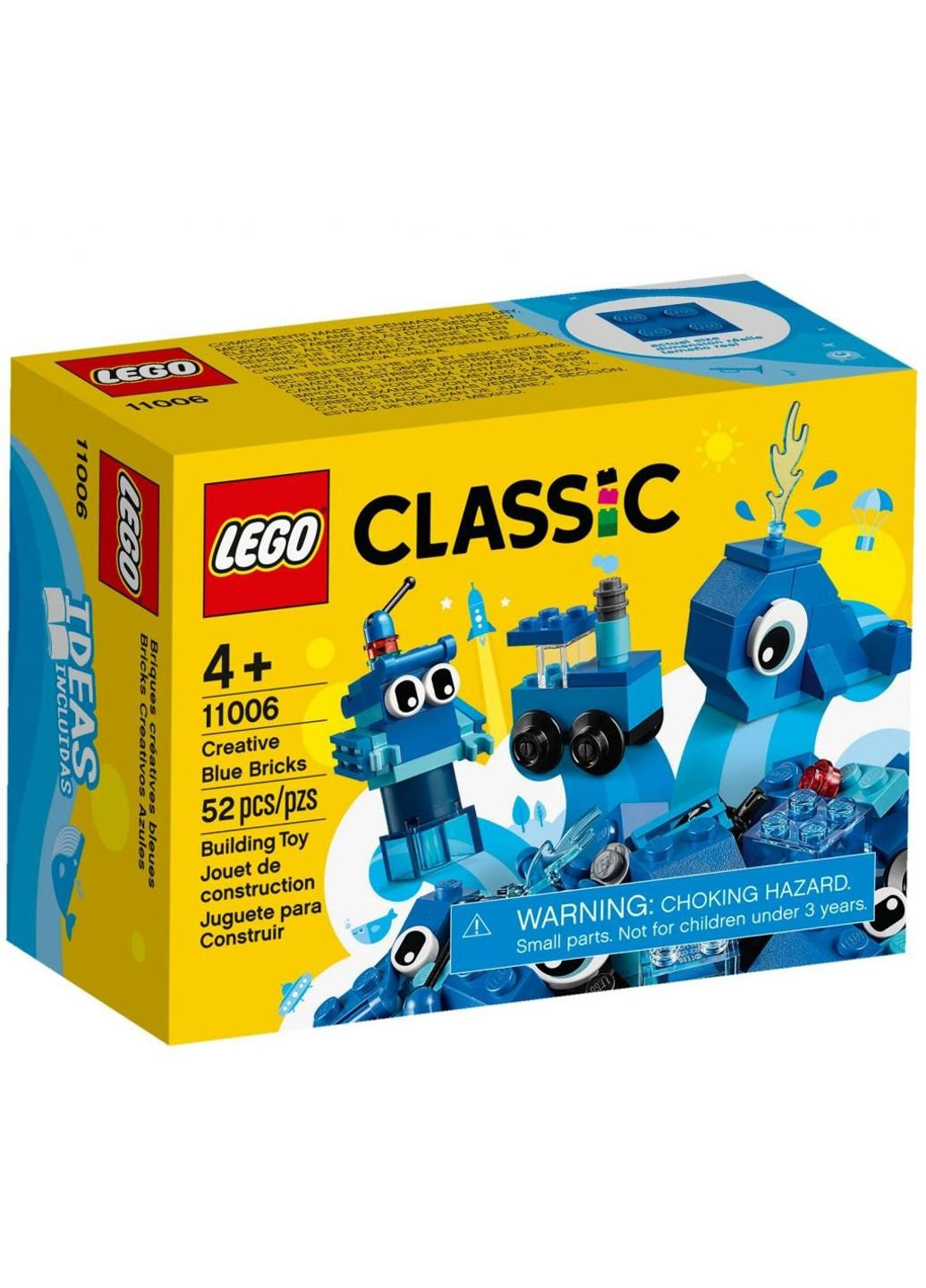 Конструктор (11006) Lego Classic Синий набор для конструирования 52 детали (249599162)