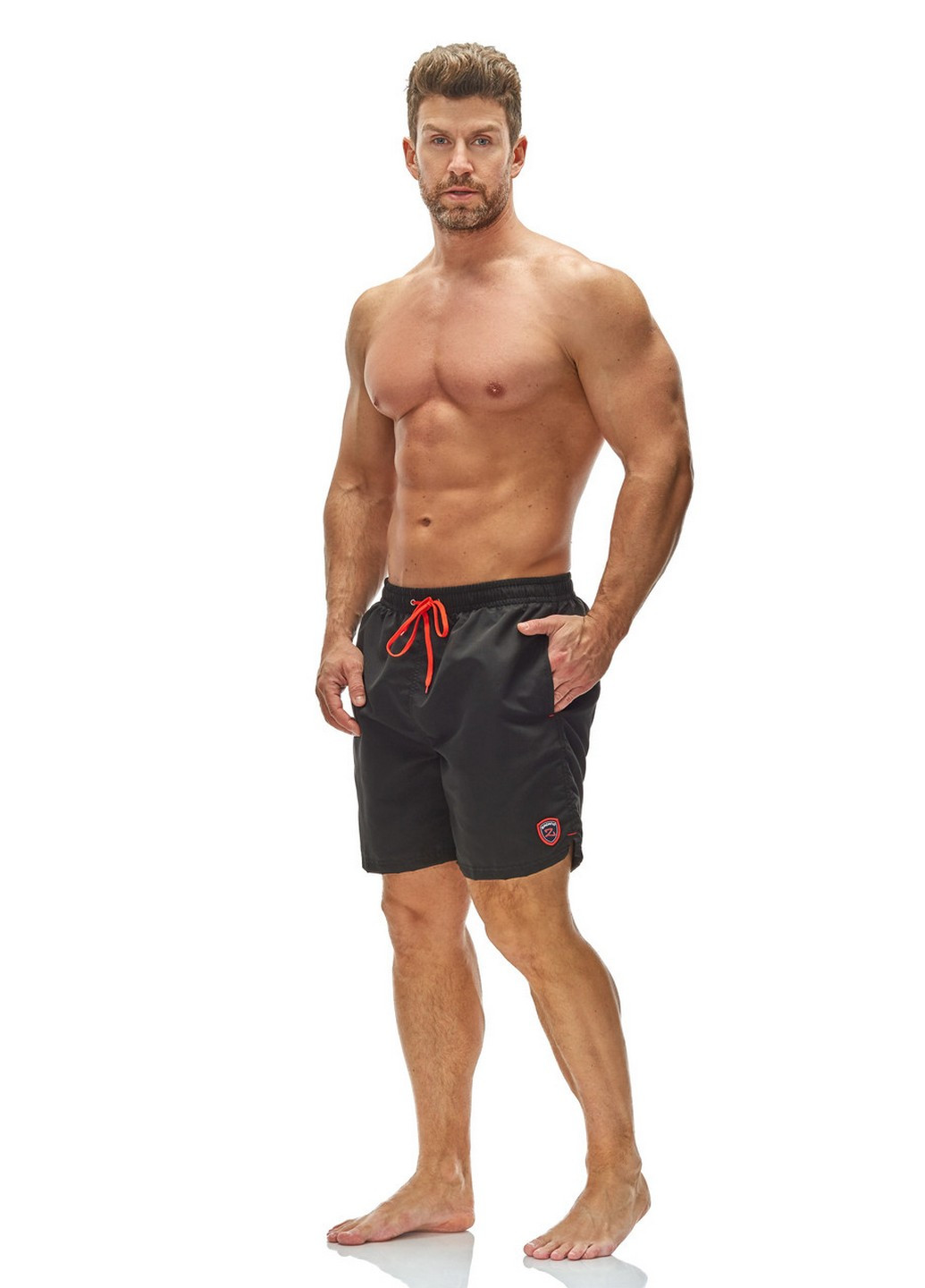Мужские черные спортивные мужские пляжные шорты плавки l Zagano