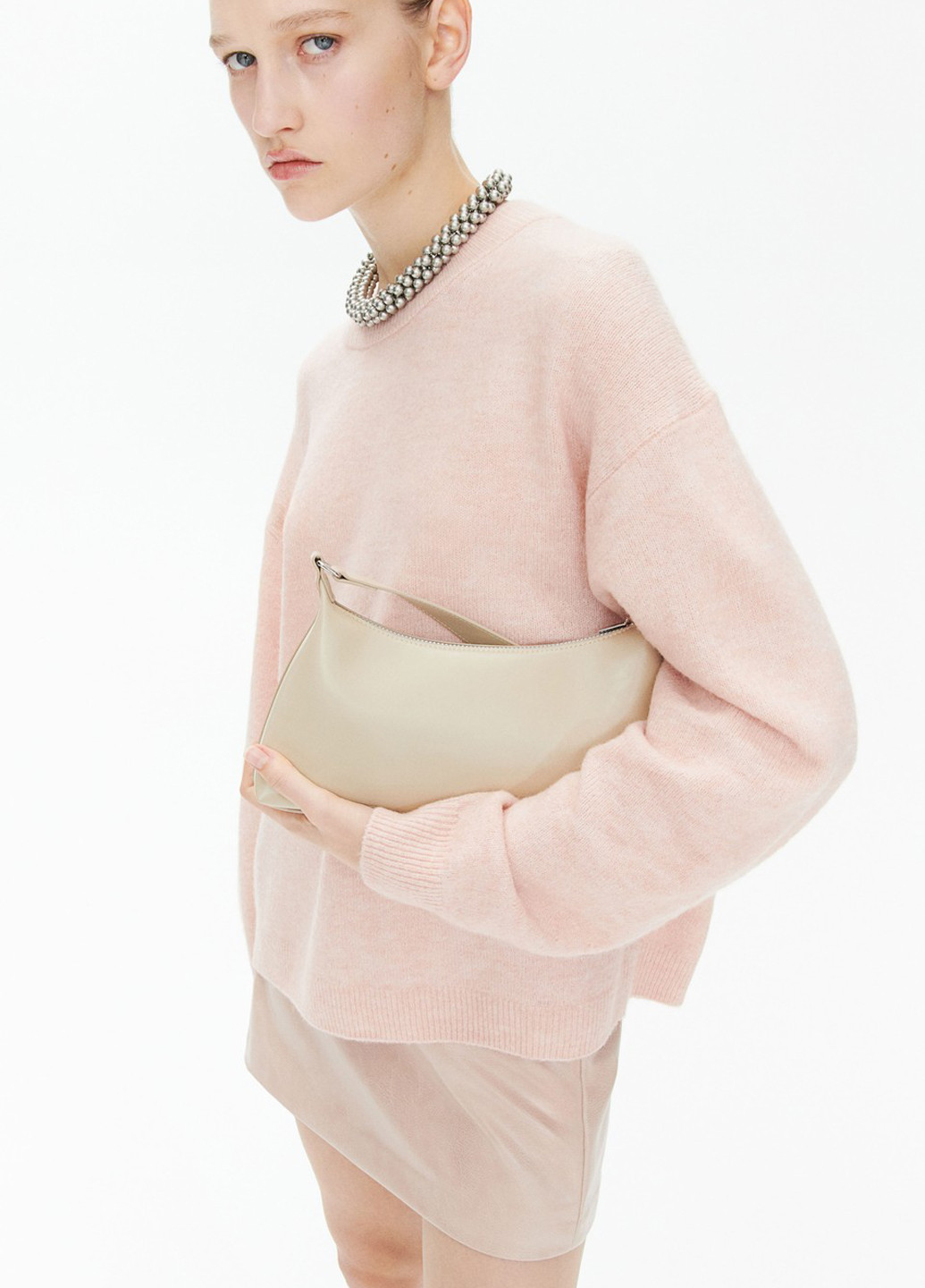 Светло-розовый зимний джемпер джемпер H&M