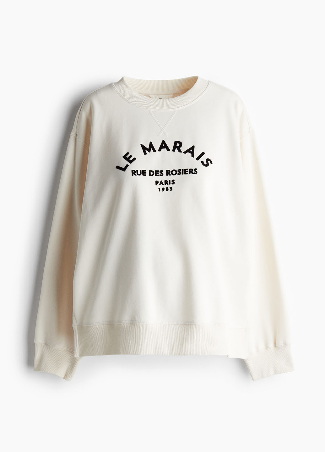 Кремовий світшот для вагітних H&M напис без декору (362050205)