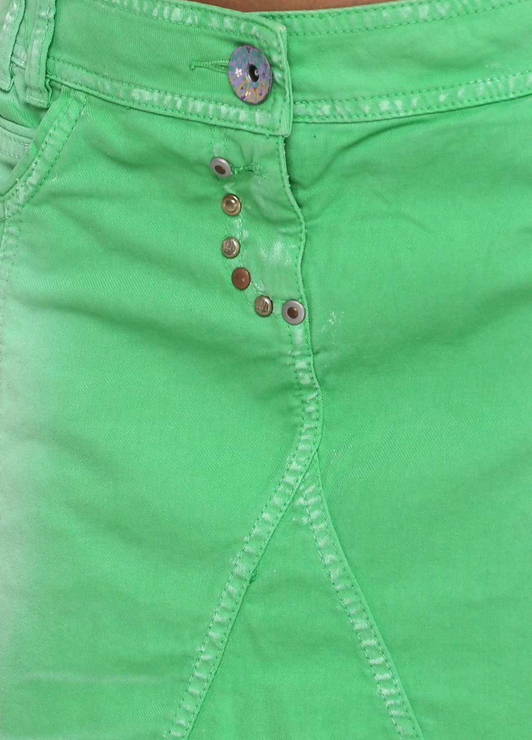 Зеленая кэжуал однотонная юбка Dept карандаш