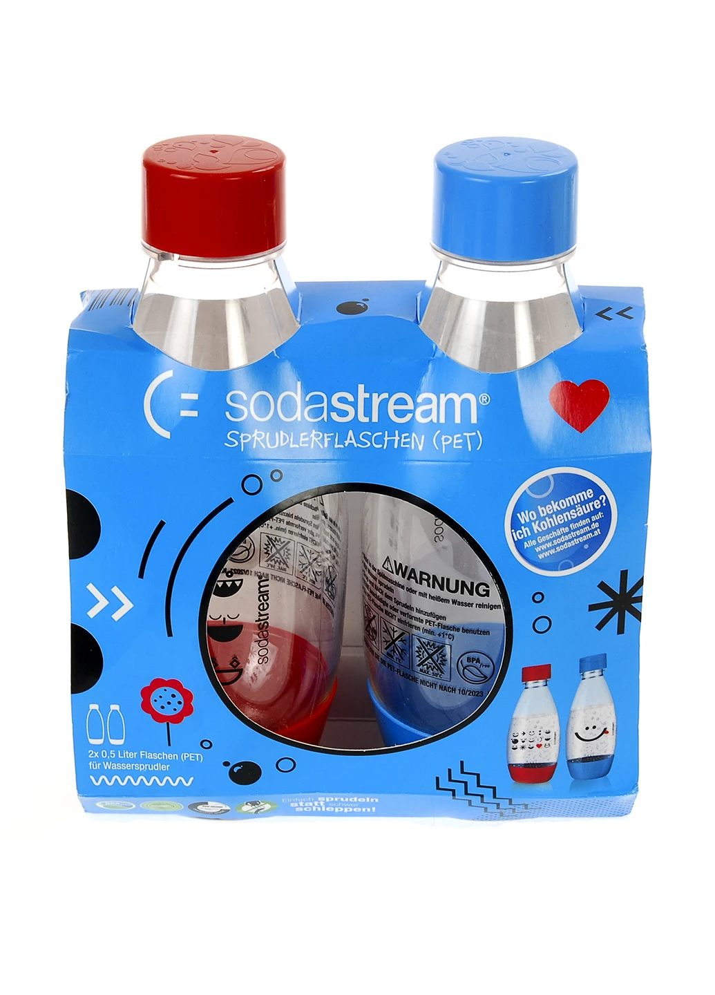 Пляшка для газованої води (2 шт.), 0,5 л SodaStream (192449242)