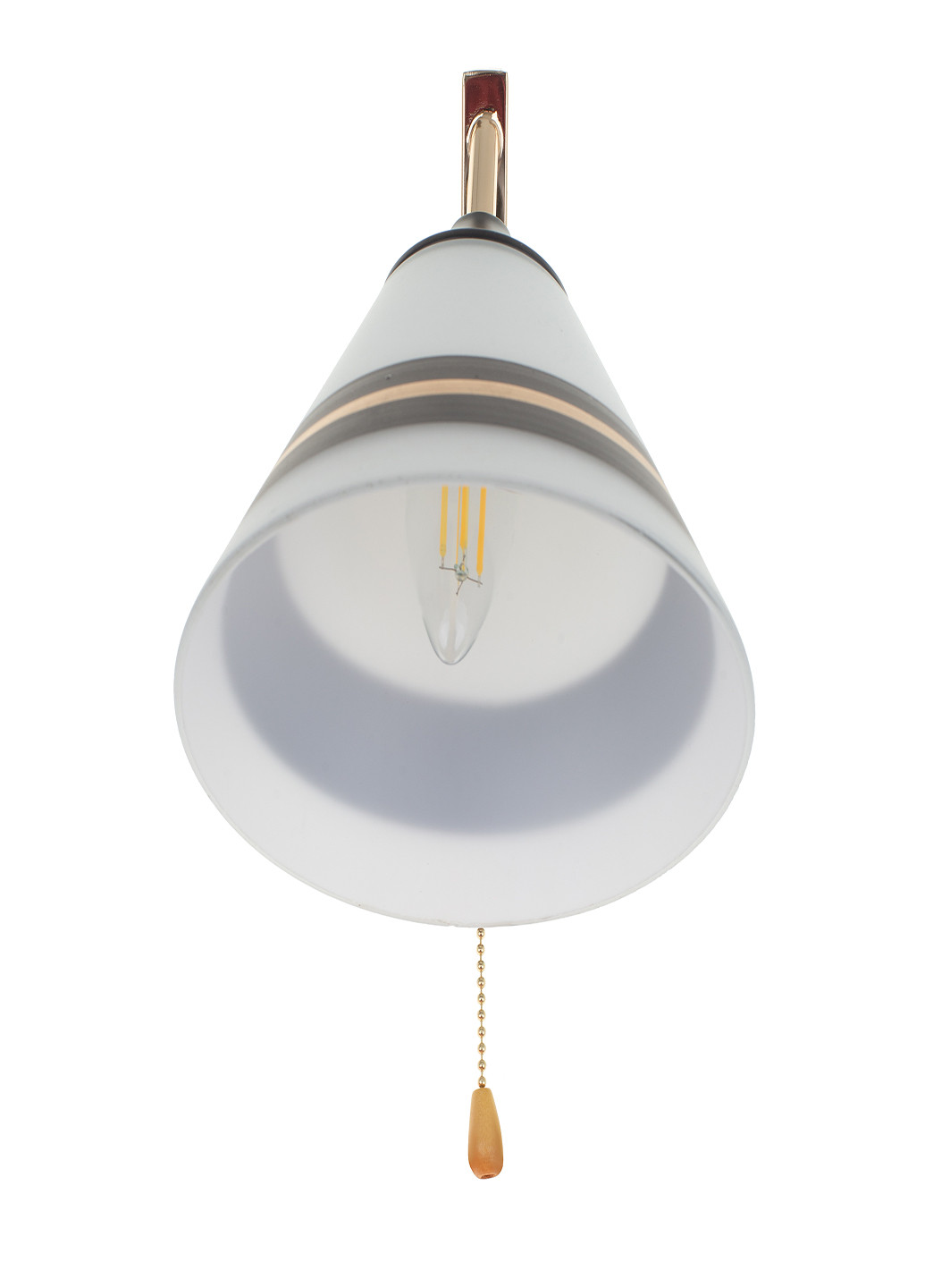 Бра настенное накладное с выключателем на цепочке LK-701W/1 E27 BK+FG Brille (220133486)