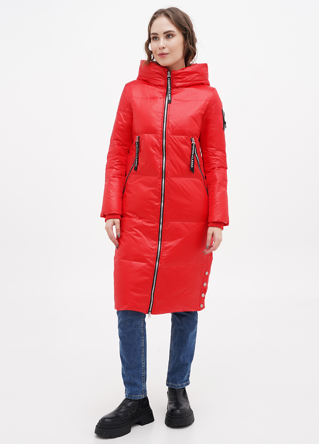Красный зимний Пуховик Vivilona