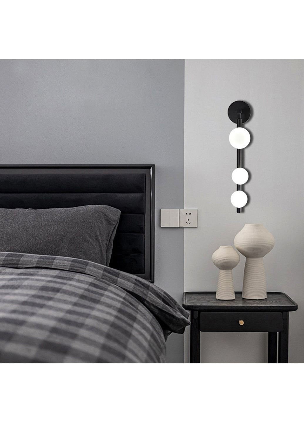 Бра настінна NO2/3-bk-k Чорний 55х12х22 див. Sunnysky (253626740)