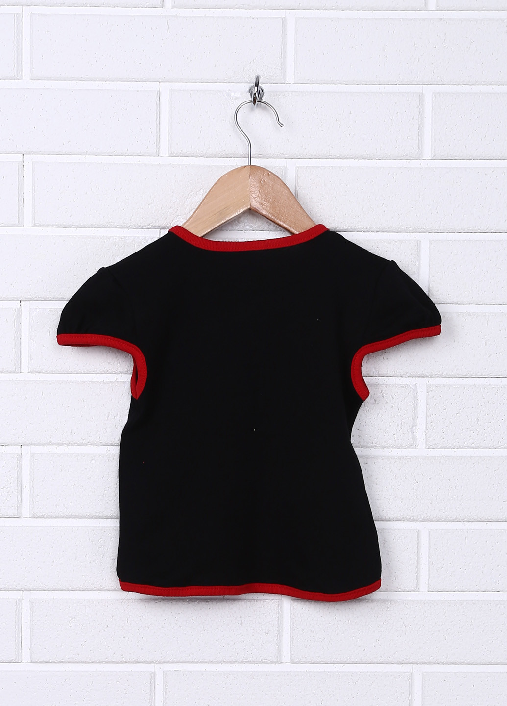Черная летняя футболка с коротким рукавом Baby Art