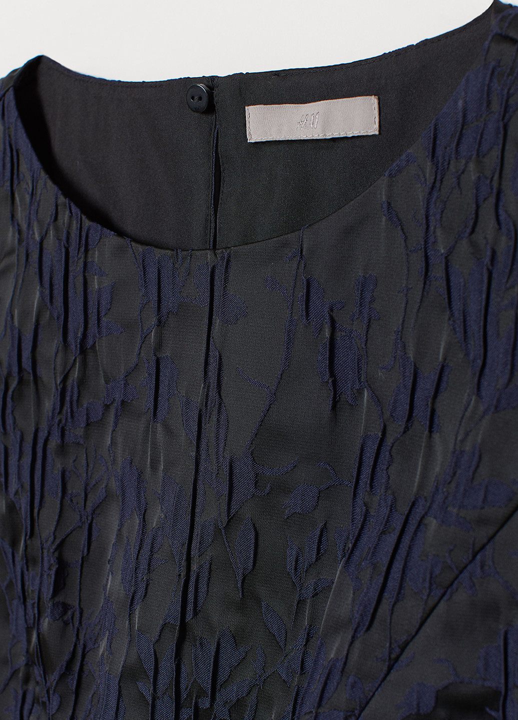 Темно-синя коктейльна сукня кльош H&M однотонна