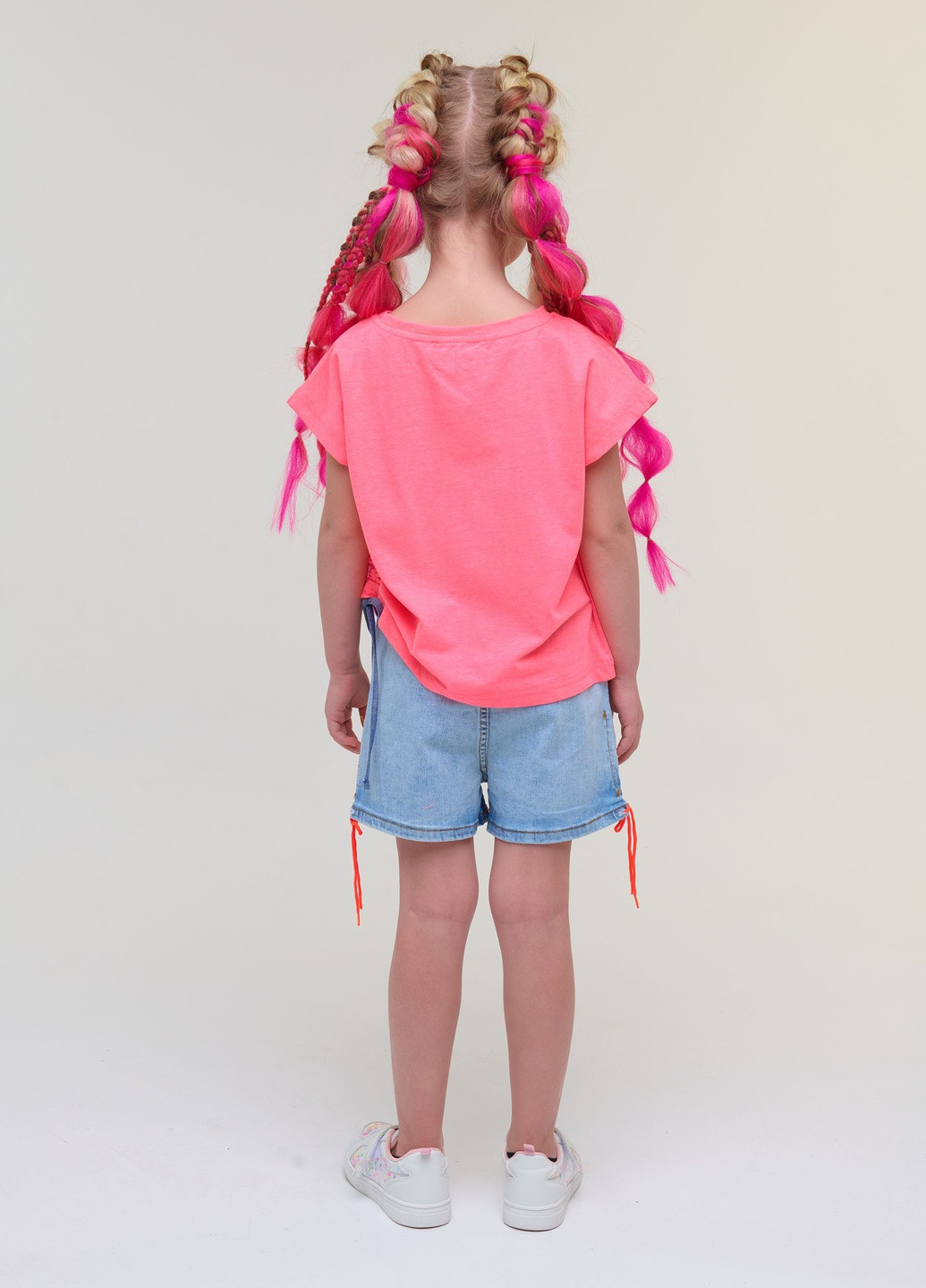 Малинова літня футболка малинова з принтом #ha для дівчинки Yumster
