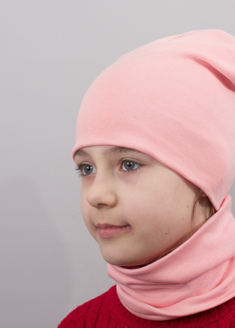Дитяча шапка з хомутом КАНТА розмір 52-56 рожевий (OC-562) Канта (222439505)