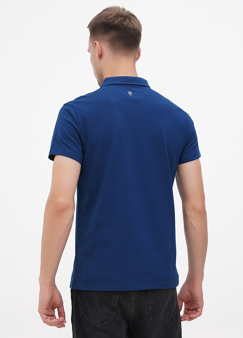 Синяя футболка-поло для мужчин Hansen & Jacob однотонная