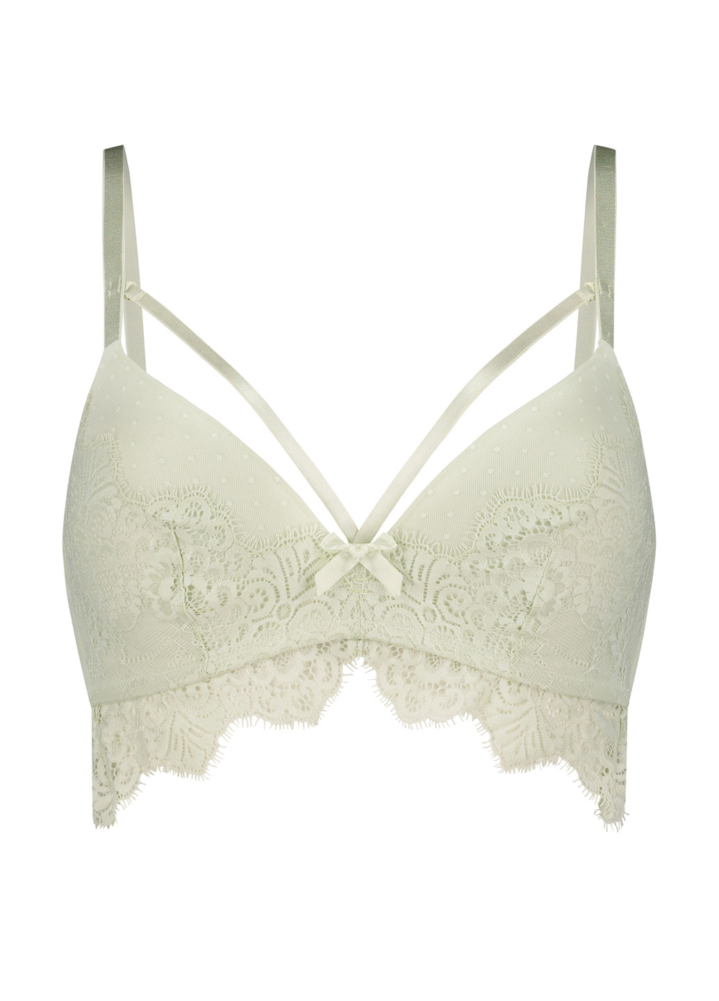 Світло-зелений бралетт бюстгальтер Hunkemoller з кісточками поліамід, мереживо