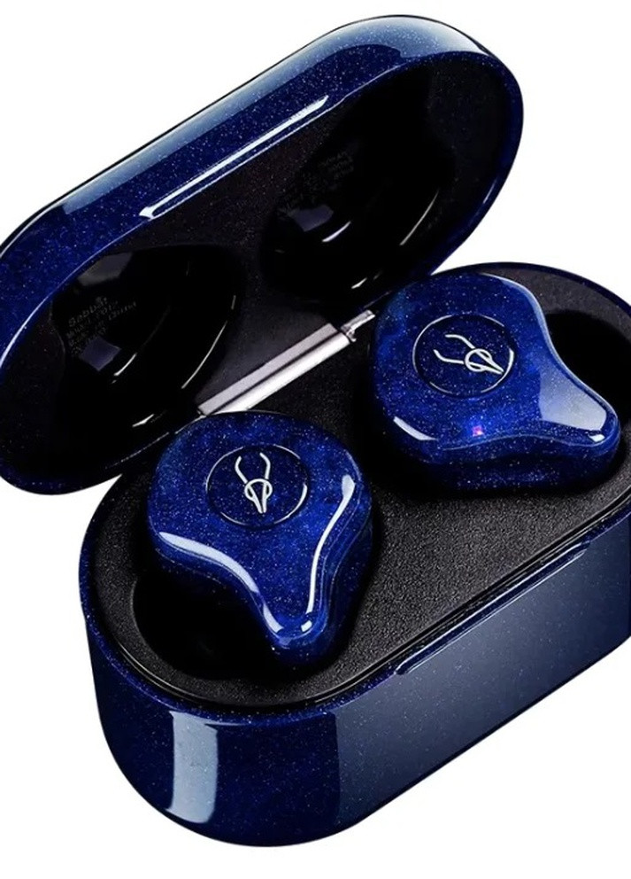 "Бездротові Bluetooth навушники E12 Ultra Galaxy Blue c підтримкою aptX Blue" Sabbat сині