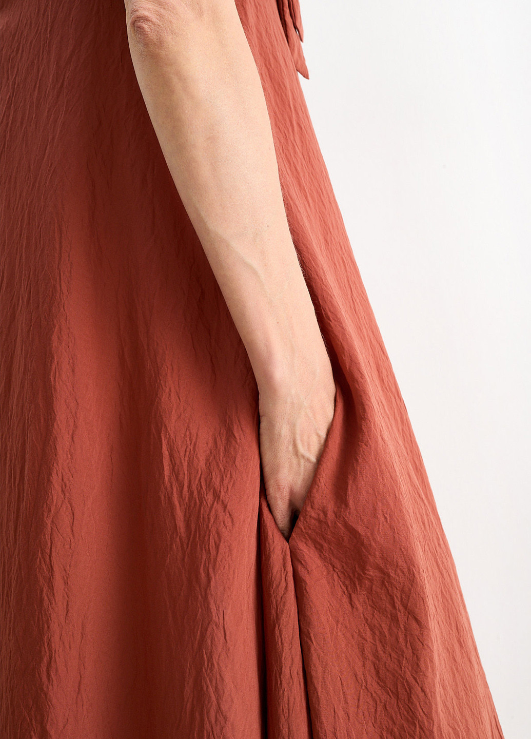 Коричневое кэжуал платье а-силуэт C&A однотонное